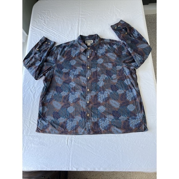Duluth Other - Duluth Trading Shirt Palm Leaves Ferns Print Button Down Mens XXL Relaxed Fit